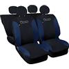 Rebeca Shop COPRISEDILI PER AUTO COMPATIBILI CON 500 MADE IN ITALY SET IN VARI COLORI (Nero/Blu Scuro)
