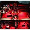 seaNpem Strisce di luci decorative per interni auto, 4 pezzi, multicolore per pavimento, kit di illuminazione impermeabile e antistatico con interruttore per accendisigari
