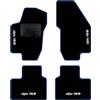 QUEMAR Tappetini Auto per Alfa Romeo 156, Bordo Blu, 4 Ricami | 1997-2007 / Kit Tappeti Moquette e Gomma su Misura / Set 2 Anteriori + 2 Posteriori / Ricami e Colori Personalizzati