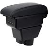 YJYWZH Bracciolo per Opel Corsa F 2020-2026 con USB e USB-C | 2 Porte USB e 1 USB-C, Doppio vano portaoggetti, Bracciolo centrale scorrevole, Pelle PU, Base specifica per veicolo