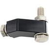 SolGlo Estensione staffa blocco montaggio faro moto nero/argento compatibile con Harley Dyna Softail Breakout FXDL Bobber Chopper Cruiser (Color : Black)