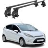 OMAC Barre Trasversali per Tetto in Acciaio per Ford Fiesta mk6 2009-2013 Pre-FL - Antifurto Incluso - Testato City Crash - DIN 75302:2019 - ISO/PAS 11154:2006 - Carico Massimo 50 kg Nero