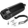 Akozon 36-51 mm / 1,4-2 pollici universale Tubo di scarico a doppia uscita per moto Silenziatore marmitta per Z900 Z1000 / 400