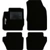 QUEMAR Tappetini Auto compatibili con Ford Fiesta MkVI 6 serie 2008-2017/Kit Tappeti Moquette e Gomma su Misura (Set 2 Anteriori + 2 Poster.)/Ricami e Colori Personalizzati (1 Ricamo, Bordo Nero)