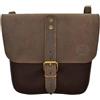 ExMoto Borsa da Fianchetto Laterale Marrone Motocicletta in Pelle e Cotone Cerato compatibile con Moto Guzzi V7 III - V9 - V7 850 (Brown Stone)