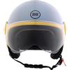 BHR Casco Demi-Jet, Casco Scooter 835 SPECIAL, Grigio, M | Omologato ECE 22.06, Visiera a Occhiale Antigraffio, Sgancio Micrometrico e Guanciali Removibili, Uomo e Donna