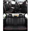 NOBQUA Coprisedili Auto in Pelle - Fodere Sedili Auto di Lusso Universali - Copri Sedili Impermeabili e Eleganti per Tutti i Veicoli