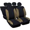 Susy Shop Coprisedili Auto Compatibili Per 500 Made In Italy Set copri sedili Colorati (Nero/Beige)