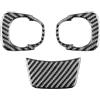 IBNBRO Pannello Telaio Copertura Trim Per Fiat 500L 2014-2017 Coprivolante Per Auto In Fibra Di Carbonio Morbida Adesivo Accessori Interni Copertura telaio pannello controllo