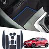 Ruiya per Renault Clio 4 2013-2018 Antiscivolo Interno Tappetini, Clio 4 Tappetini in Gomma per Auto Tappetino Bracciolo Protezione Scanalatura Porta Interni Tappetini Gomma Clio 4 Accessori
