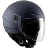 Tucano Urbano casco demi-jet unisex EL'POP. Casco moto in policarbonato, casco scooter per la mobilità urbana con visiera e ventilazione Dynamic Flow. Casco omologato ECE 22.06. Blu Scuro. Tg. S