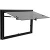 NadineDutol Finestra di esposizione per camper 70 x 45 cm, per camper, roulotte, finestra con zanzariera, oscurante, vetro temperato nero, NadineDutol