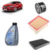 OP Kit tagliando 3 filtri + 5L olio 5W-30 Q8 Prestige compatibile con Renault megane iv sporter 1.5 DCI 110 Gasolio 2016+
