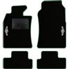 QUEMAR Tappetini Auto compatibili con MINI R50 R52 Cabrio R53 2001-2007/ Kit Tappeti Moquette e Gomma su Misura (Set 2 Anteriori+2 Poster.)/ Ricami e Colori Personalizzati (Bordo Verde, 2 Ricami)