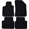 J&J AUTOMOTIVE Premium Tappetini in Tessuto di Velluto su Misura per Peugeot 308 SW 2014-2021, Set da 4 Pezzi Anteriori e Posteriori, Antiscivolo, Colore Nero