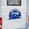 Pimastickerslab Kit 1 Adesivo stickers per camper DORMIRE IN CAMPER NATURA FORTESTA -caravan roulotte- accessori decal scegli colore cod.1824 (049 BLU ROYAL, cm 40 x 30)