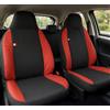 Auto Accessori Lupex Copri-sedili Auto Compatibili per Aygo | Bicolore Nero - Rosso | Set Coprisedili Anteriori e Posteriori | Poggiatesta Incluso | Made In Italy