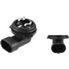 MEXWLOP Portalampada fendinebbia, for 1445, H1, for auto, veicolo, plastica, nero Gruppo portalampada per fanale posteriore auto