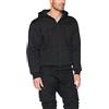 Bikers Gear Australia Bikers Gear, giacca da moto con cappuccio, completamente foderata, fibra aramidica, protezione CE, colore nero, taglia M