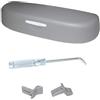 BIBIBO Custodia per occhiali da sole per Jeep Compass MP 2017-2024, porta occhiali Jeep Compass per occhiali da sole auto, organizer per occhiali, accessori interni auto (grigio)