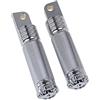 HDBUBALUS Pedane per Moto Superfici Zigrinate Pedane Anteriori Pedane Posteriori Adatte per Harley Touring Sportster Softail Dyna Silver