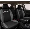 Auto Accessori Lupex | Coprisedili Auto Compatibili con Duster dal 2010 al 2024, Colore Nero Grigio Scuro, Made In Italy, Tessuto Policotone, Fodere Sedili Anteriori e Posteriori