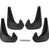 Qqmora Set Paraspruzzi Universali, Resistenti Ed Eleganti, Paraspruzzi, Protezione Ruote, Parafanghi per Auto, Camion, SUV, 4 Pezzi, Materiale PP Nero, Installazione Anteriore e