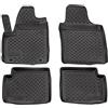 J&J AUTOMOTIVE | NORM 3D Tappeti Tappetini Auto In TPE Gomma Su Misura Per 500 dal 2007, Kit di 4 Pezzi, Inodore, Nero, Antiscivolo