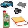 OP Kit tagliando 3 filtri + 4L olio 5W30 Edge LL per Volkswagen UP! 1.0 MPI benzina