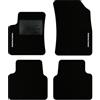 QUEMAR Tappetini Auto compatibili con Citroen C3 Aircross I 2017-2024/ Kit Tappeti Moquette e Gomma su Misura (Set 2 Anteriori +2 Poster.) / Ricami e Colori Personalizzati (Bordo Nero, 2 Ricami)