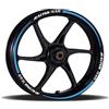 Generico Adesivi Cerchioni Moto Set Completo per 2 Ruote 17 Pollici Strisce Cerchi Custom Vari Colori universale Mod.7 cod.RT007 (Modello 8)