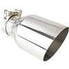 fmic.eu PERFORMANCE Tubo di scarico in acciaio inox 304, rotondo, lucidato, 100 mm, connettore 55 mm, lunghezza 190 mm