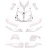 Generico Kit Carene Carena Per Y a m a h a TMAX T MAX 500 Bianco Lucido Perla 2001 2002 2003 2004 2005 2006 2007 12 PEZZI