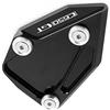 GQUIKGW Accessori per stand Per BMW C650 GT 2012 2013 2014 2015 2016 Moto Cavalletto Laterale Ingrandire Piastra Estensione(Black)