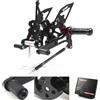 Arashi (Version2.0) Regolabile Pedane Arretrate Pedane Poggiapiedi per Suzuki GSX-S 750 GSX-S750Z 2015-2022, GSR 750 2011-2017, Nero Accessori Pedalino Posteriori Pedaline