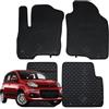 W-Parts SERIE 4 TAPPETI - TAPPETINI IN GOMMA TPE NERI PER FIAT PANDA III DAL 2012 in poi