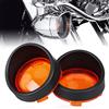 XMMT Black Bullet 5,1 cm indicatore di direzione stile visiera luce ambra copertura lente compatibile per Harley Touring Sportster Dyna Softail Custom Cruiser