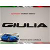 Alfa Romeo SCRITTA STEMMA ALFA ROMEO GIULIA NERO LUCIDO ORIGINALE POSTERIORE logo SIGLA FREGIO