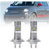 NSLUMO H7 LED Lampadine per fari per F/iat 500 500C 500L Doble Ducato Punto Ulysse 6500K Bianco 6x Tutto in uno super luminoso LED Kit conversione fari H7 Sostituzione alogena Mini formato