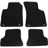 J&J AUTOMOTIVE Tappetini in Tessuto per Audi TT 8N 2000-2006, Set da 4 Pezzi Anteriori e Posteriori, di Velluto su Misura, Antiscivolo, Colore Nero