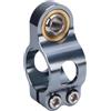 Zohisin Supporto Per Forcella Di Ammortizzatore Moto Manubrio Bracket In Alluminio CNC Anodizzato Colore Titanio Per Ammortizzatori Di Sterzo 25mm Riduzione Vibrazioni Installazione Sempli