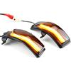 QKLsudua 2pcs Indicatore di direzione dinamico LED Indicatore specchietto retrovisore esterno Lampeggiante Luce sequenziale Compatibile con Su-baru Fo-rester SJ 2014-2018