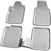 Recambo - Tappetini in gomma 3D compatibili con Fiat Panda, Tipo 169, anno di costruzione 2003-2012, su misura, con bordo, colore grigio