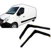 J&J AUTOMOTIVE HEKO Deflettori per Opel Renault Master 2010-2024, 2 pezzi | 2 deflettori HEKO per Opel Renault Master, PMMA 3 mm, fumé, canale del finestrino.