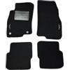 Generico Set di Tappetini Auto in Moquette per Punto Evo, 4 Pezzi, Nero, con Bordino Velcrato Antiscivolo (2 ricami, moquette standard 6 mm)