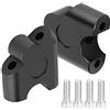 Yosoo Health Gear Rialzo di manubrio, manubrio 22 mm, può aumentare l'altezza del manubrio di 30 mm e ritirare di 20 mm, per consentire al ciclista di avere una postura di guida (nero)