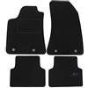 J&J AUTOMOTIVE Tappetini in Tessuto per Alfa Romeo 159 2005-2011, Set da 4 Pezzi Anteriori e Posteriori, di Velluto su Misura, Antiscivolo, Colore Nero