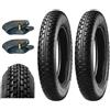 ECOVELO 2 Pneumatici Duro 2.50-8 + Camere d'Aria Pneumatici HFT216 TT COPERTONI 4PR GOMME Ruota Scooter Moto Industriale Anteriore Posteriore