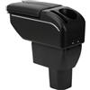 ZENVI Braccioli Compatible with Suzuki Ignis Braccioli 2017-2024 Console Centrale Organizer Immagazzinaggio Scatola Stile Doppia Porta Utilizzabile Per Autisti Supporto Gomito (Stile Fibra Carbonio)