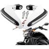 Generico Paramani Moto LED, 2 pezzi protezione luce universale adatta per la maggior parte dei motocicli, Design elegante, facilità di installazione, materiale durevole, maggiore visibilità e sicurezza